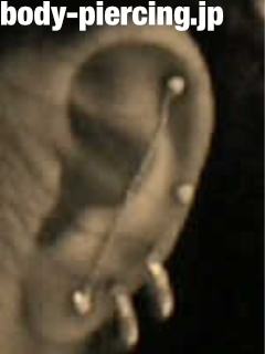 顔面凶器さんの左耳のボディピアスの写真